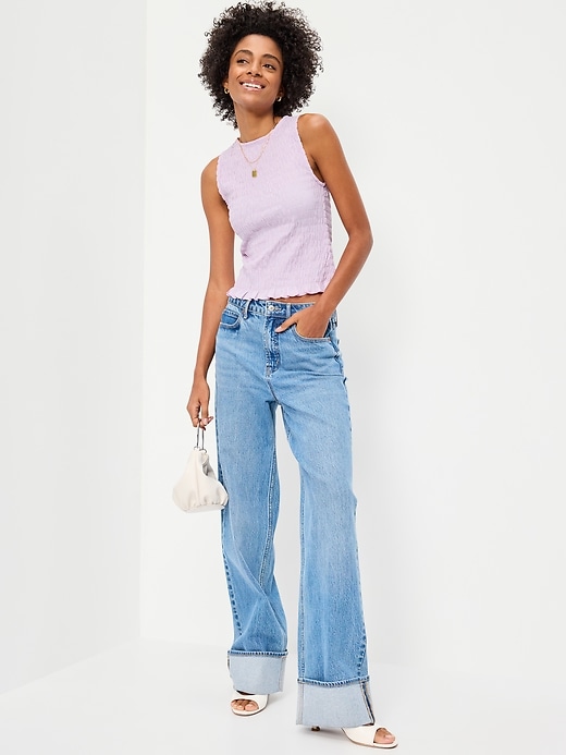 Image number 3 showing, Sleeveless Smocked Tank Top