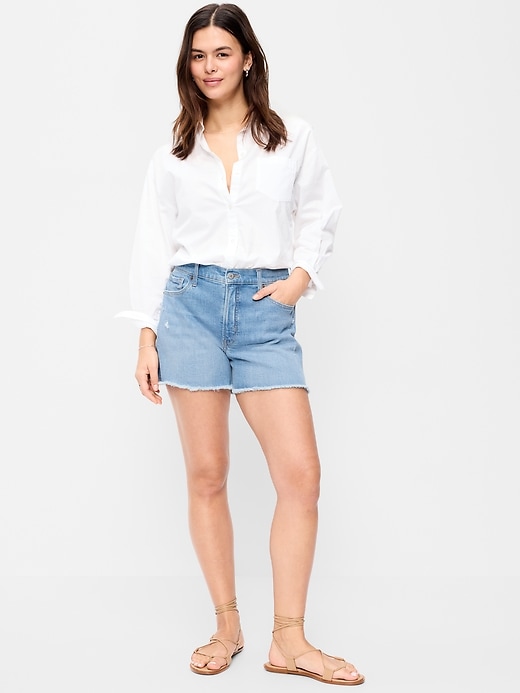 Image number 5 showing, High-Waisted OG Jean Shorts -- 4-inch inseam
