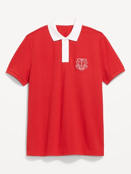 Image number 1 showing, Classic Fit Pique Graphic Polo