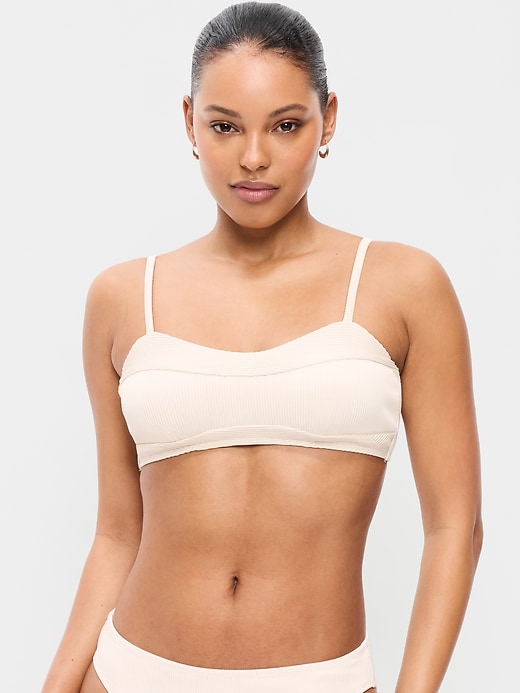 Image number 1 showing, Ribbed Bra Bikini Swim Top