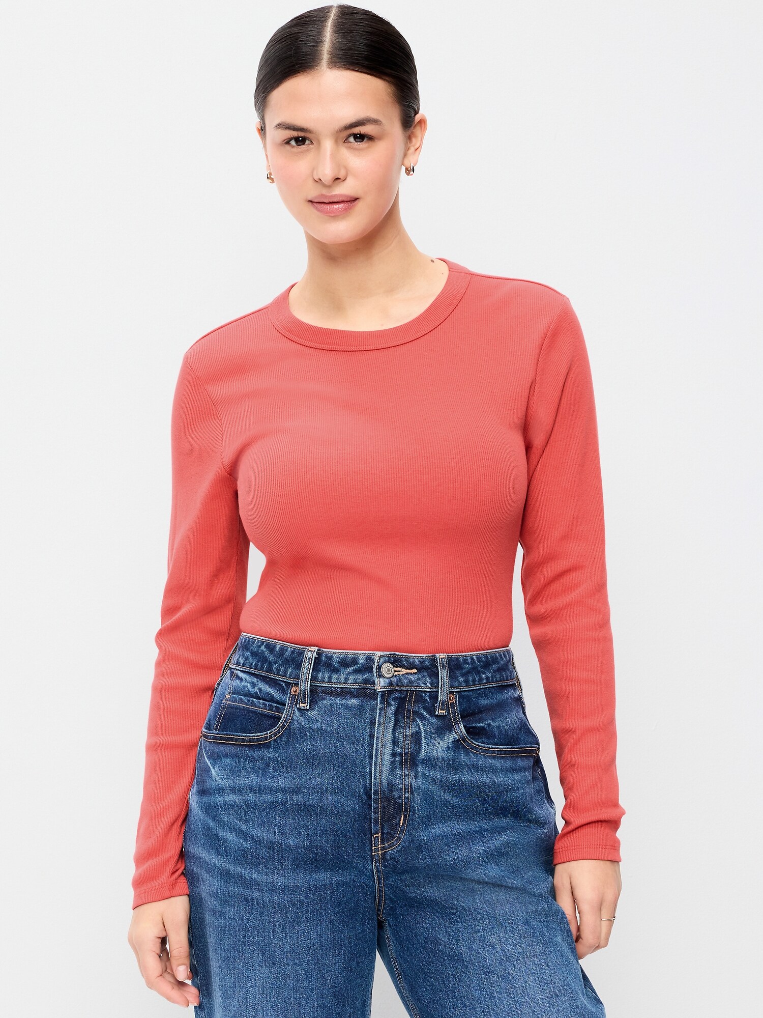Snug Long-Sleeve Crew-Neck T-Shirt