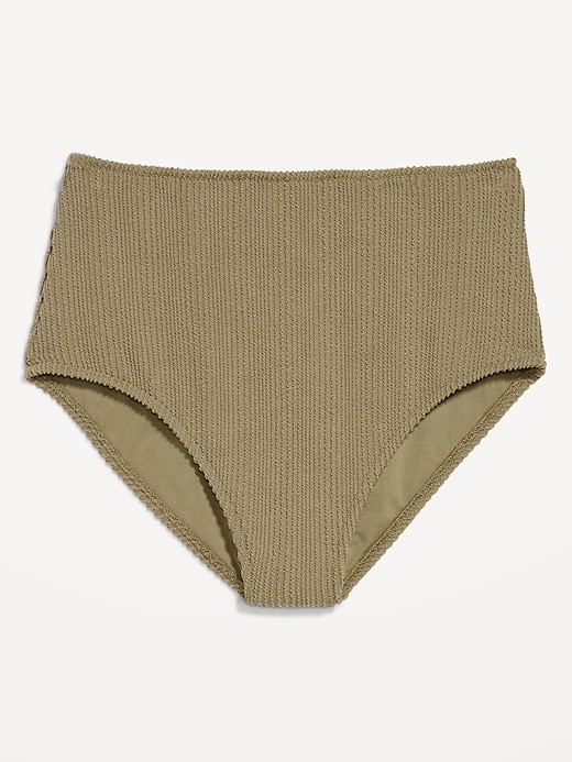 Image number 4 showing, High-Waisted Ribbed Bikini Swim Bottoms