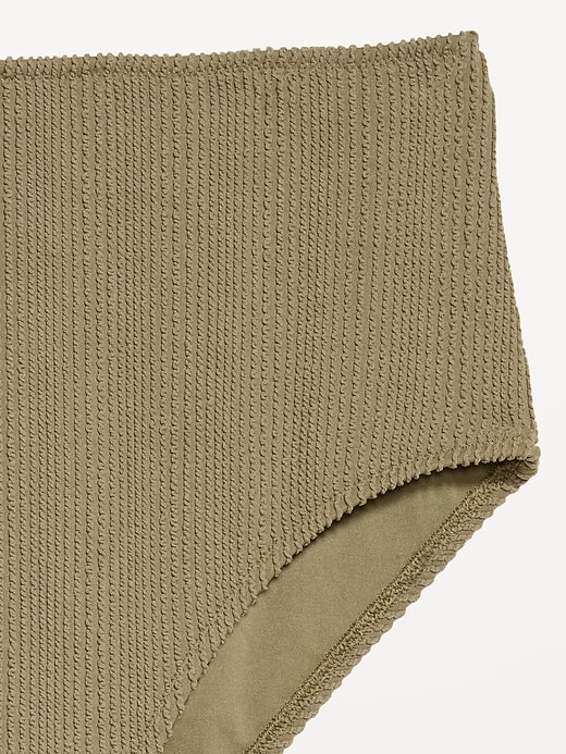 Image number 9 showing, High-Waisted Ribbed Bikini Swim Bottoms