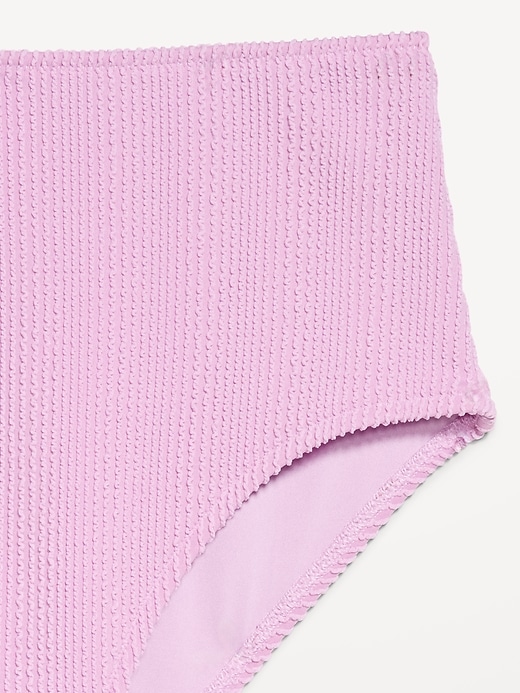 Image number 7 showing, High-Waisted Ribbed Bikini Swim Bottoms