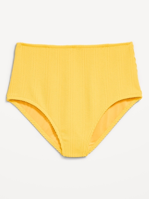 Image number 4 showing, High-Waisted Ribbed Bikini Swim Bottoms