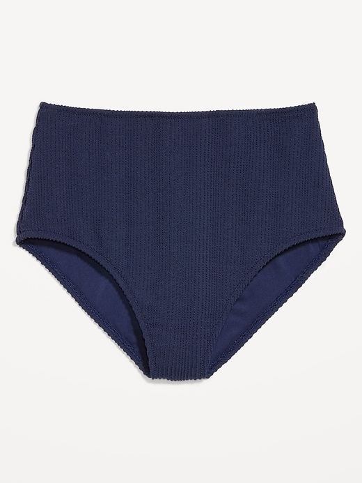 Image number 4 showing, High-Waisted Ribbed Bikini Swim Bottoms