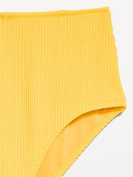 Image number 9 showing, High-Waisted Ribbed Bikini Swim Bottoms