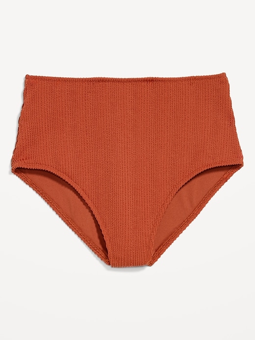 Image number 4 showing, High-Waisted Ribbed Bikini Swim Bottoms