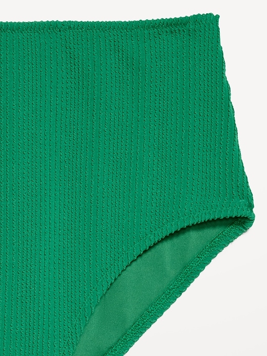 Image number 9 showing, High-Waisted Ribbed Bikini Swim Bottoms