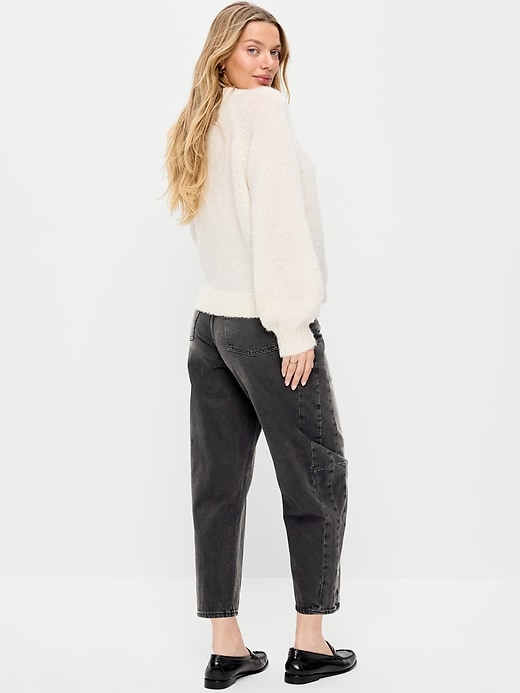 Image number 3 showing, Maternity Full-Panel Barrel Ankle Jeans