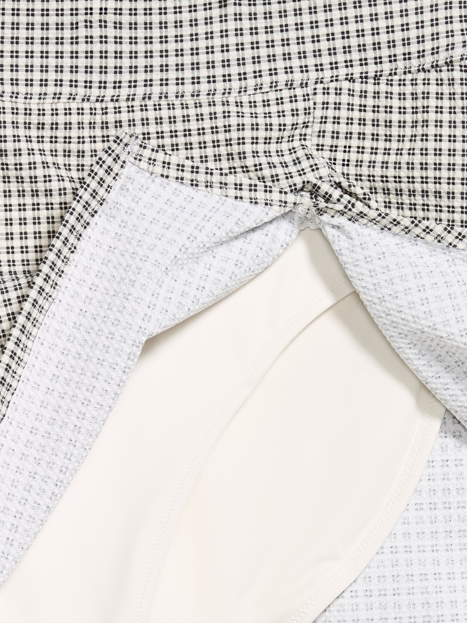 High-Waisted Textured Swim Skirt