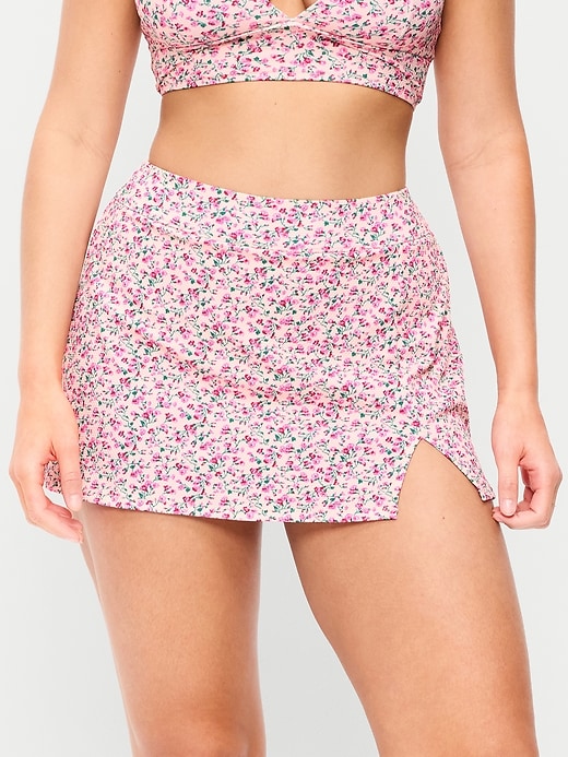 Image number 5 showing, High-Waisted Textured Swim Skirt