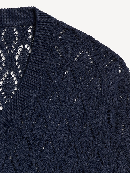 Image number 3 showing, Pointelle V-Neck Sweater