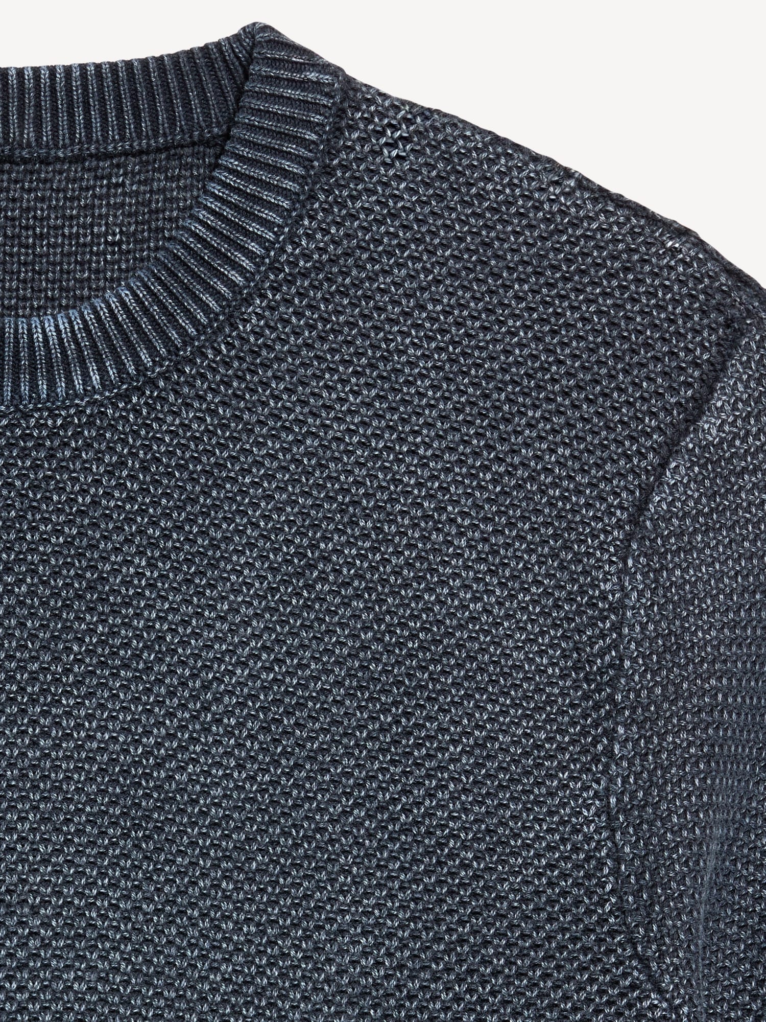 Washed Crew-Neck Sweater