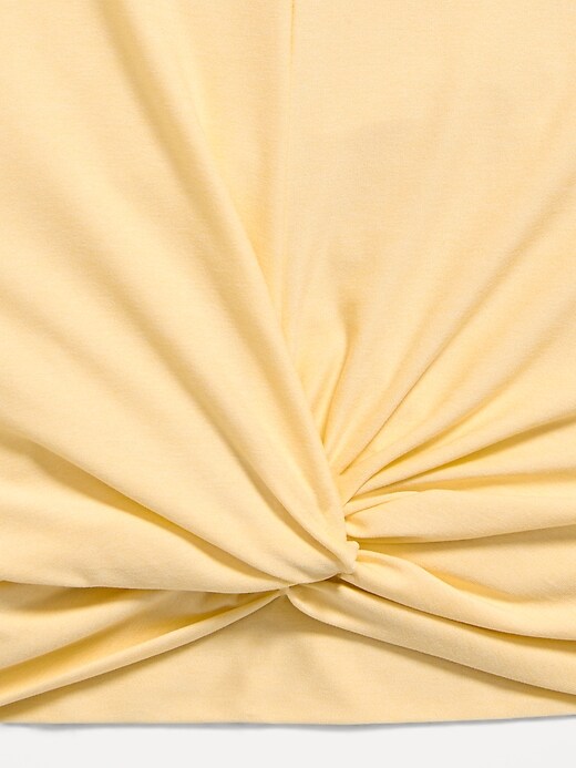 Image number 4 showing, CloudMotion Short-Sleeve Front-Knot T-Shirt for Girls