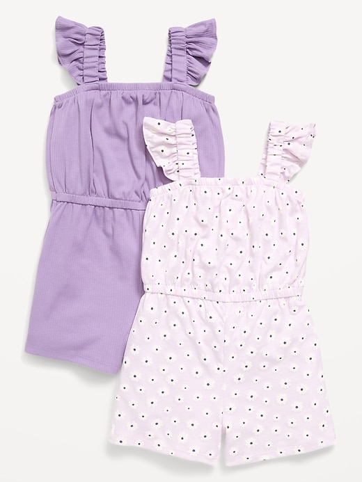 Image number 1 showing, Sleeveless Romper 2-Pack for Toddler Girls