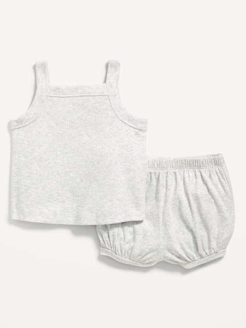 Ribbed Cami Tank and Shorts Set for Baby