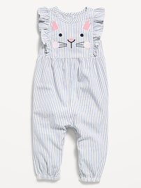 Image number 1 showing, Sleeveless Ruffle-Trim One-Piece for Baby