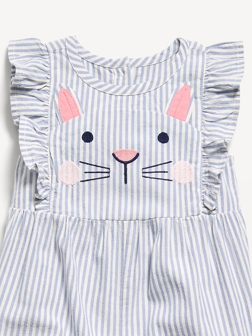 Image number 4 showing, Sleeveless Ruffle-Trim One-Piece for Baby