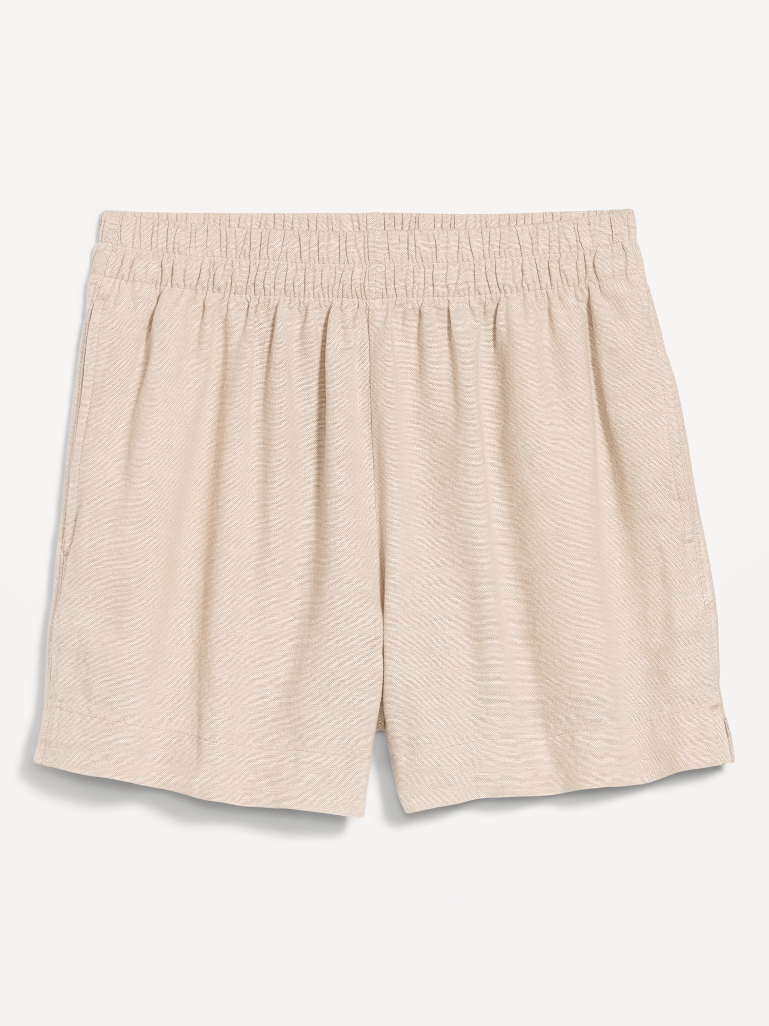 High-Waisted Linen-Blend Shorts - 3.5-inch inseam