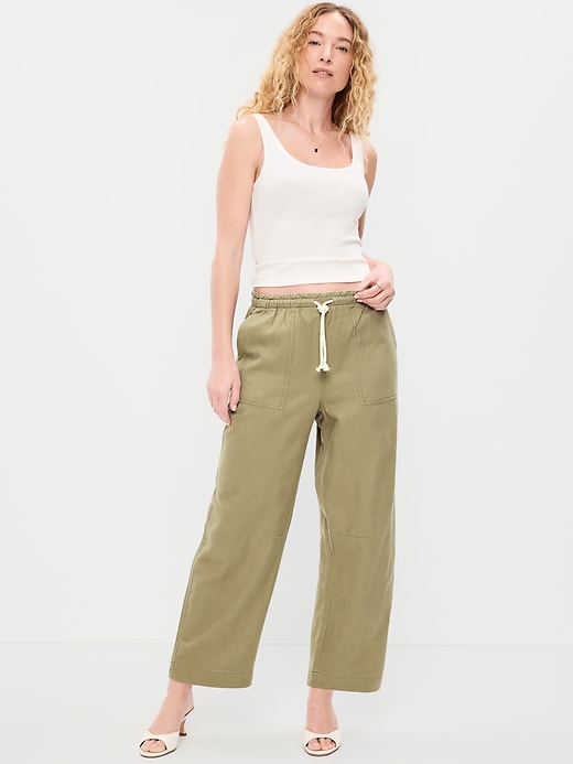 Image number 1 showing, High-Waisted Utility Ankle Pants