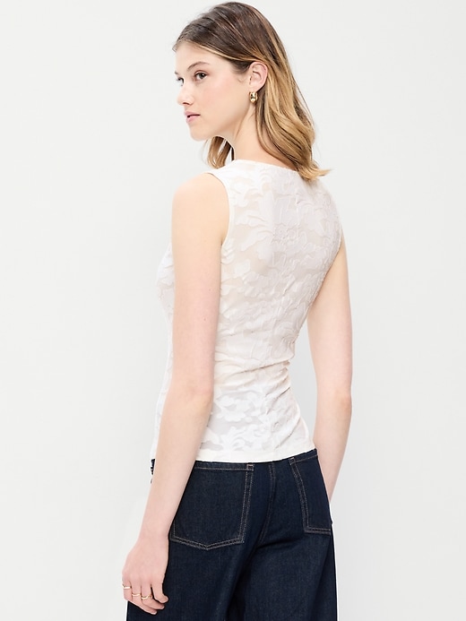 Image number 2 showing, Jacquard Side-Drape Top