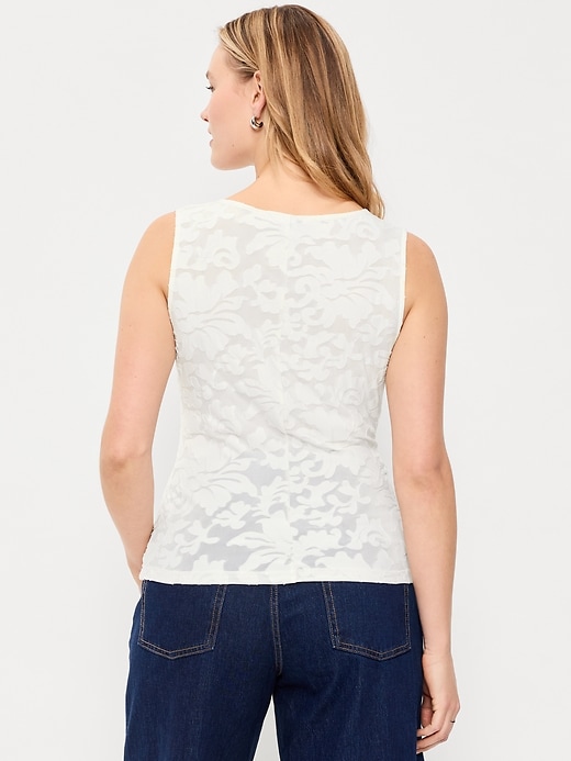Image number 7 showing, Jacquard Side-Drape Top