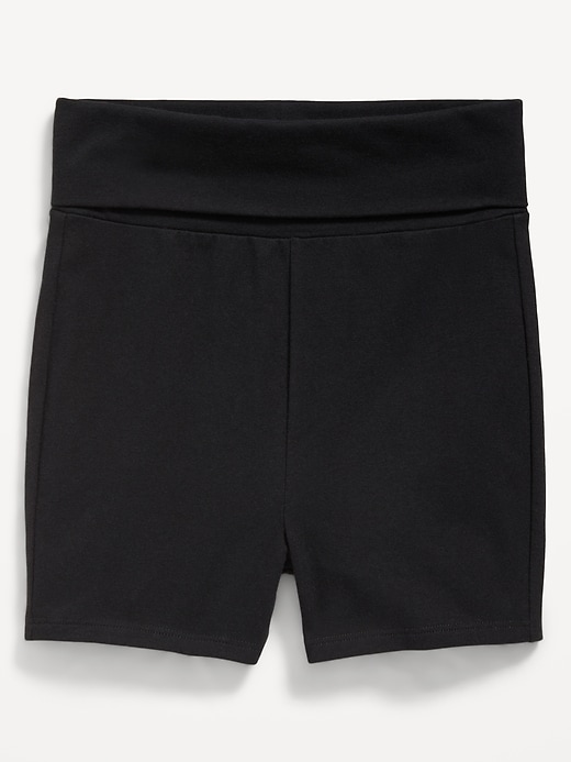 Image number 1 showing, Foldover Jersey Biker Shorts for Girls