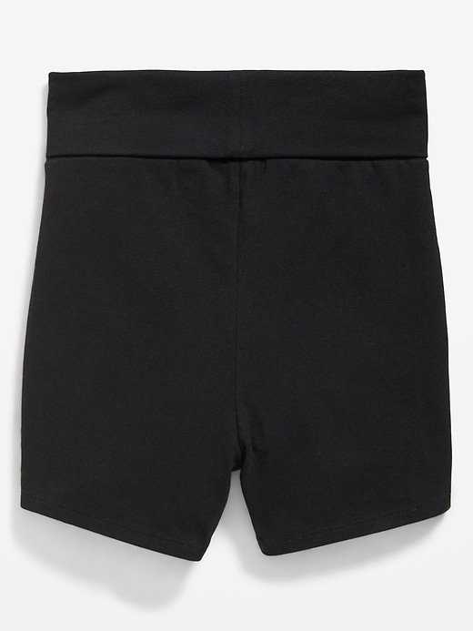 Image number 2 showing, Foldover Jersey Biker Shorts for Girls