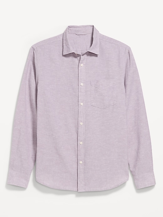 Image number 1 showing, Classic Fit Linen-Blend Shirt