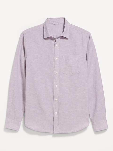 Classic Fit Linen-Blend Shirt