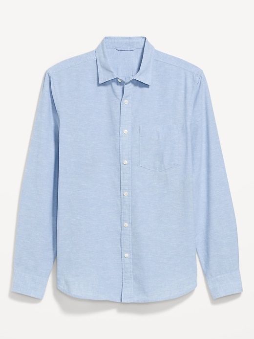 Image number 4 showing, Classic Fit Linen-Blend Shirt