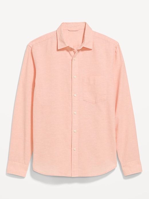 Image number 1 showing, Classic Fit Linen-Blend Shirt