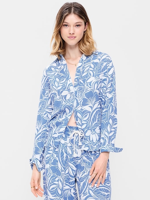 Image number 1 showing, Open-Back Button-Down Shirt