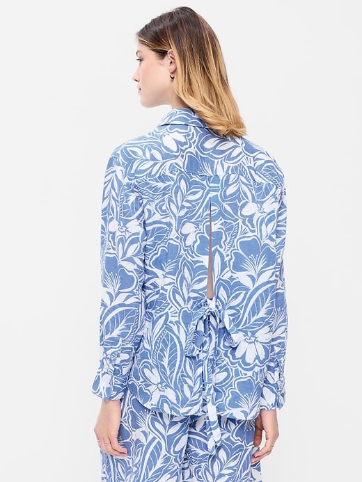 Image number 2 showing, Open-Back Button-Down Shirt