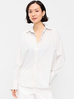 Tie-Back Button-Down Shirt