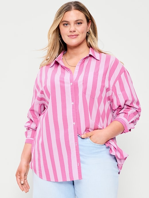 Image number 6 showing, Oversized Button-Down Boyfriend Shirt