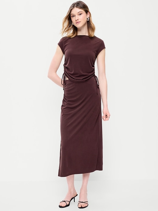 Image number 1 showing, Ruched Midi Skirt