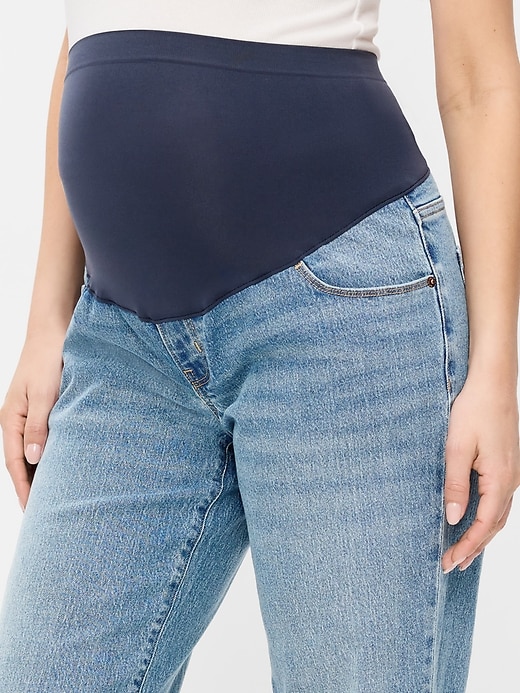 Image number 5 showing, Maternity Full-Panel OG Loose Jeans