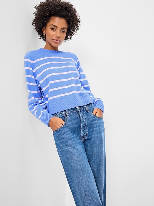 Image number 3 showing, SoSoft Cropped Crew-Neck Sweater