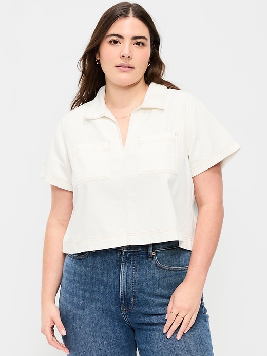 Image number 5 showing, Double-Pocket Popover Top