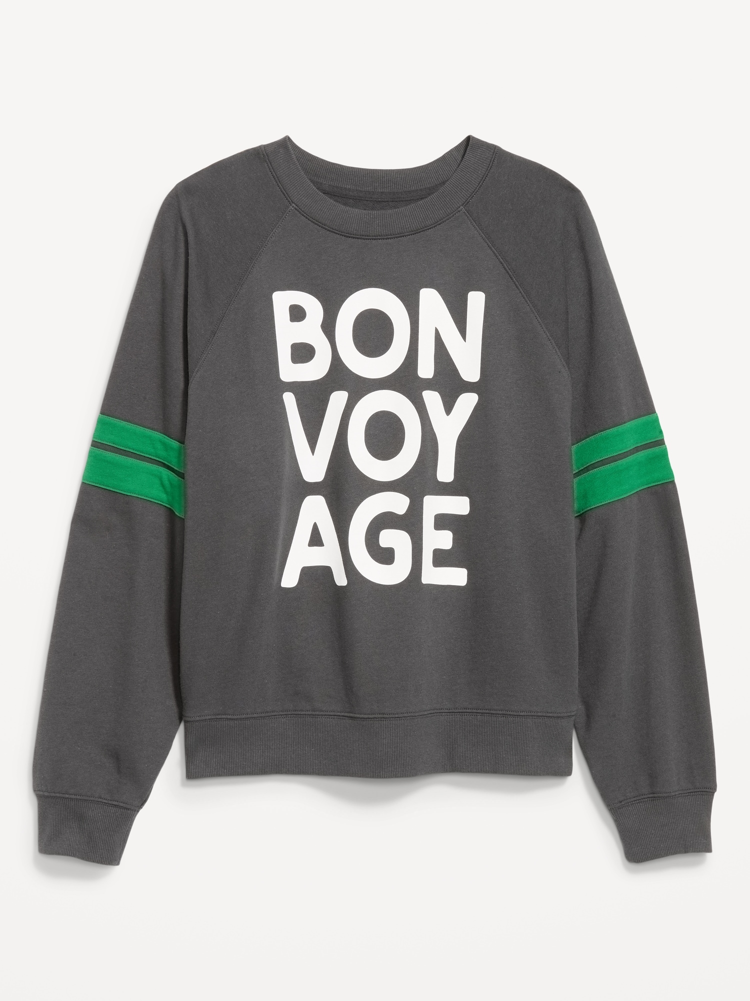 Crew-Neck Raglan Graphic Sweatshirt