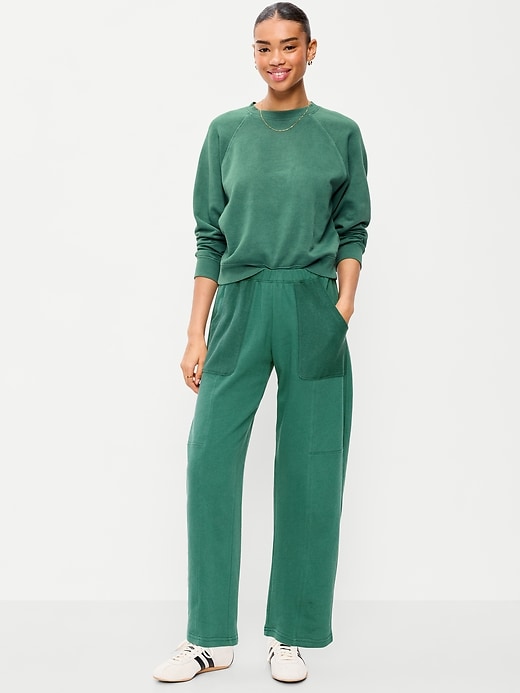 Image number 1 showing, Mid-Rise SoComfy Seamed Barrel Sweatpants