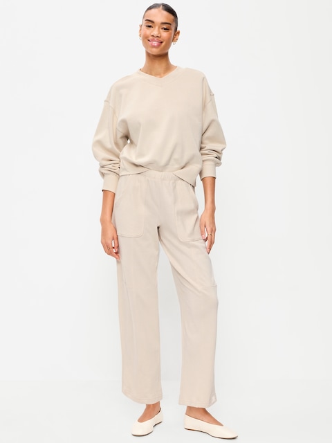 Mid-Rise SoComfy Seamed Barrel Sweatpants