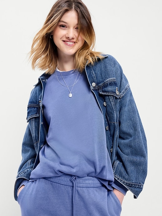 Image number 3 showing, Oversized Crew-Neck Sweatshirt