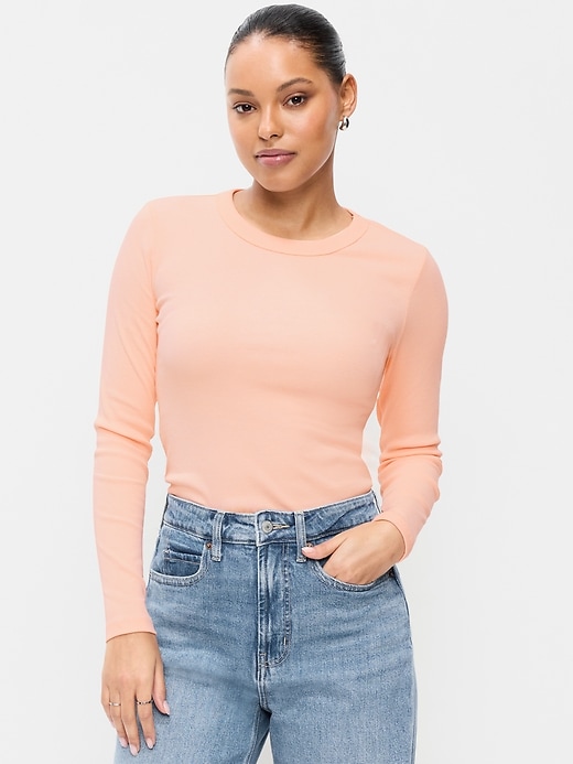 Image number 1 showing, Snug Long-Sleeve Crew-Neck T-Shirt