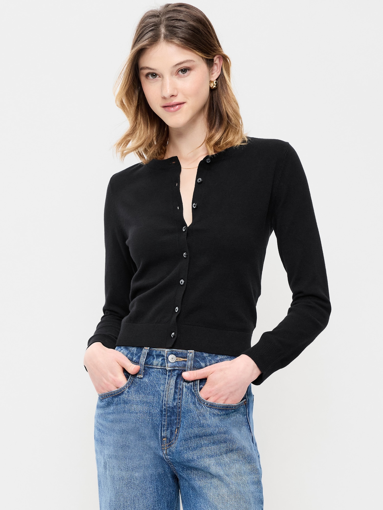 SoSoft Cropped Pointelle Cardigan