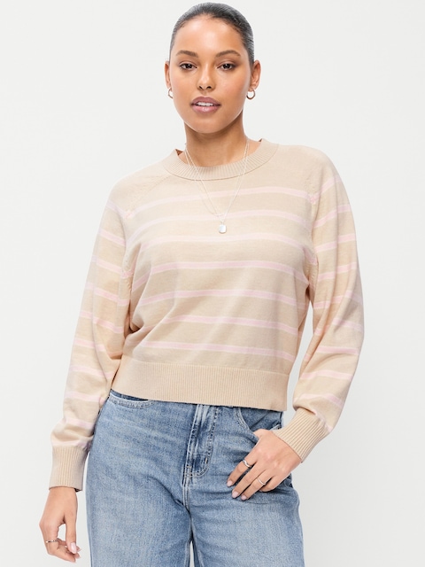SoSoft Cropped Crew-Neck Sweater