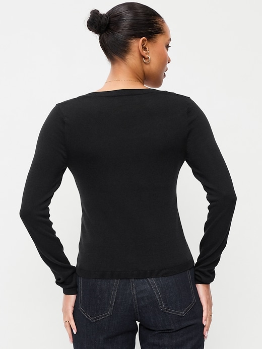 Image number 2 showing, Fitted Scoop-Neck Jersey Sweater