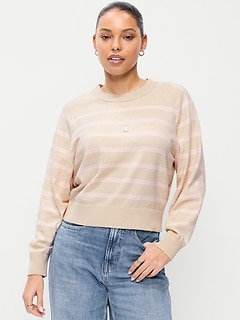 SoSoft Cropped Crew-Neck Sweater
